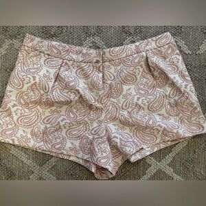 Victoria Beckham Pink and Cream Patterned Shorts